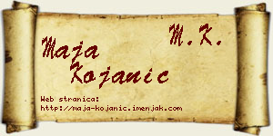 Maja Kojanić vizit kartica